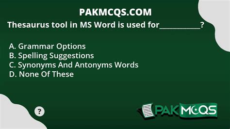 Thesaurus and Word Tools .